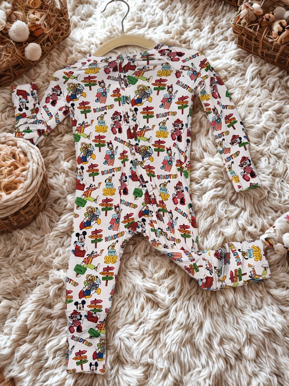 Mickey and Friends “Road Trip” Print Bamboo Zippy
